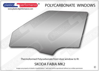 SKODA Fabia MK2 - Lexan Polycarbonate left front door window