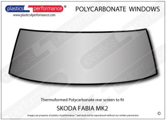 SKODA Fabia MK2 - Lexan Polycarbonate rear screen