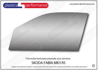 SKODA - Fabia R5 (MK3) - Lexan Polycarbonate left front door window