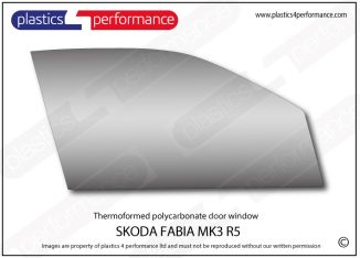 SKODA - Fabia R5 (MK3) - Lexan Polycarbonate right front door window