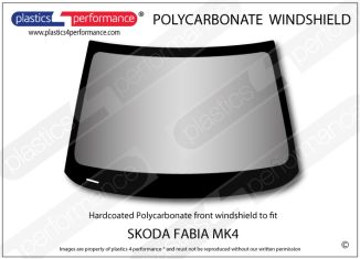 SKODA - Fabia MK4 - Hardcoated Lexan Polycarbonate front windscreen