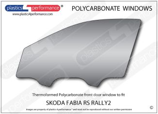 SKODA Fabia RS Rally2 - Lexan Polycarbonate left front door window