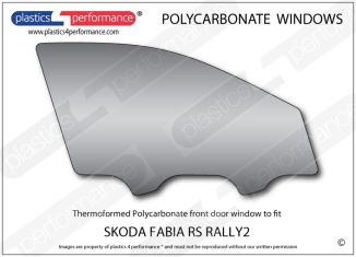 SKODA Fabia RS Rally2 - Lexan Polycarbonate right front door window