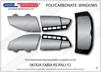 SKODA Fabia RS Rally2 - Lexan Polycarbonate window kit
