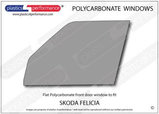 SKODA - Felicia - Lexan Polycarbonate left front door window