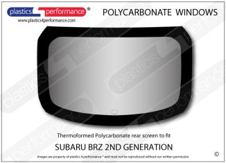 SUBARU BRZ 2nd Generation - Lexan Polycarbonate rear screen