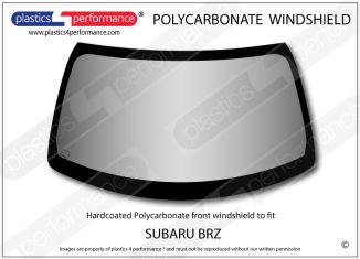 SUBARU - BRZ - Hardcoated Lexan Polycarbonate front windscreen