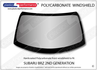 SUBARU - BRZ 2nd Generation - Hardcoated Lexan Polycarbonate front windscreen