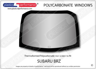 SUBARU - BRZ - Lexan Polycarbonate rear screen