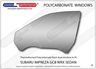 SUBARU - Impreza GC8 WRX Sedan - Lexan Polycarbonate left front door window