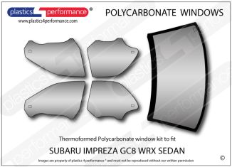 SUBARU - Impreza GC8 WRX Sedan - Lexan Polycarbonate window kit