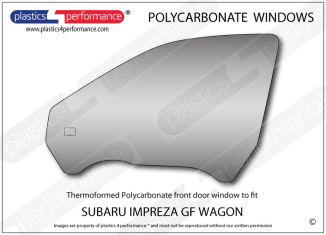 SUBARU - Impreza GF Wagon - Lexan Polycarbonate left front door window