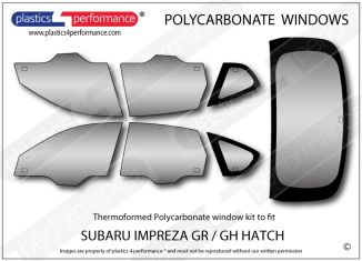 SUBARU - Impreza GR / GH Hatchback - Lexan Polycarbonate window kit