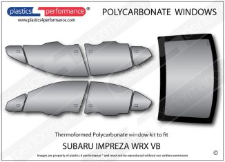 SUBARU Impreza WRX VB Sedan - Lexan Polycarbonate window kit