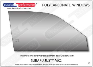 SUBARU - Justy MK2 - Lexan Polycarbonate right front door window