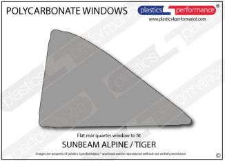 SUNBEAM - Alpine / Tiger Hardtop - Lexan Polycarbonate left rear quarter window