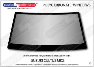 SUZUKI - Swift / Cultus MK2 Hatchback - Lexan Polycarbonate rear screen
