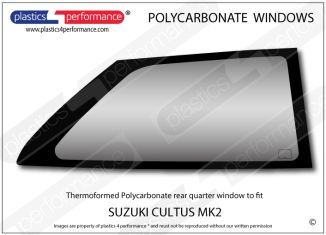 SUZUKI - Cultus MK2 Hatchback - Lexan Polycarbonate right rear quarter window