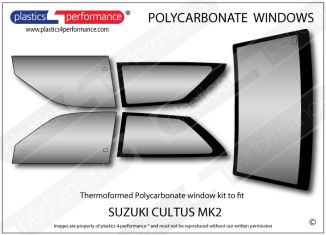 SUZUKI - Cultus MK2 Hatchback - Lexan Polycarbonate window kit