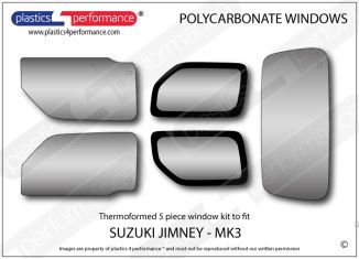 SUZUKI Jimny MK3 - Lexan Polycarbonate window kit