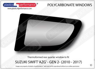 SUZUKI - Swift (AZG) Gen2 - Lexan Polycarbonate left rear quarter window