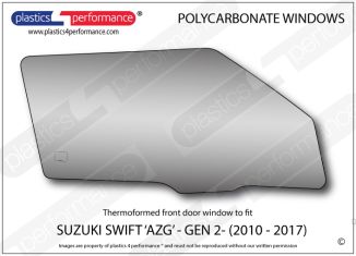 SUZUKI - Swift (AZG) Gen2 - Lexan Polycarbonate right front door window