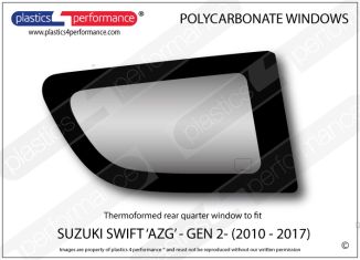 SUZUKI - Swift MK2 AZG - Lexan Polycarbonate right rear quarter window