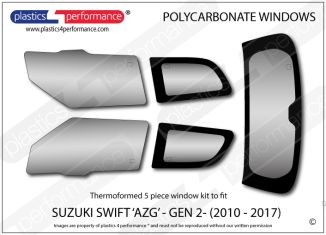 SUZUKI - Swift (AZG) Gen2 - Lexan Polycarbonate window kit