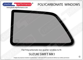 SUZUKI - Swift Mk1 - Lexan Polycarbonate left rear quarter window