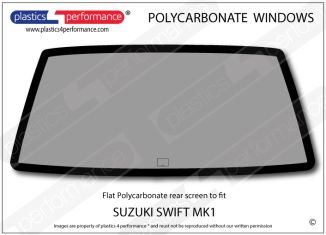 SUZUKI - Swift Mk1 - Lexan Polycarbonate rear screen