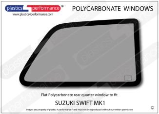 SUZUKI - Swift Mk1 - Lexan Polycarbonate right rear quarter window