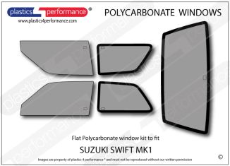 SUZUKI - Swift Mk1 - Lexan Polycarbonate window kit