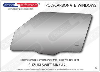 SUZUKI Swift MK3 A2L - Lexan Polycarbonate left front door window