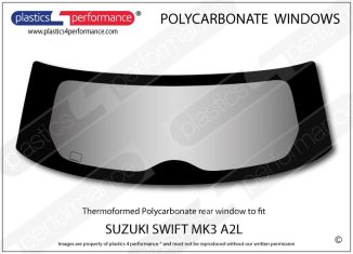 SUZUKI Swift MK3 A2L - Lexan Polycarbonate rear screen