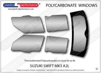 SUZUKI Swift MK3 A2L - Lexan Polycarbonate window kit