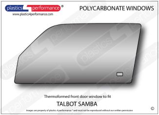  TALBOT Samba - Makrolon Polycarbonate left hand Front door window