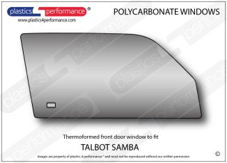 TALBOT Samba - Makrolon polycarbonate RH front door window