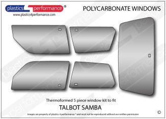 TALBOT Samba - Makrolon Polycarbonate window kit