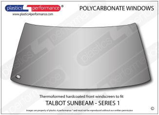TALBOT - Sunbeam Series 1- Hardcoated Lexan Polycarbonate front windscreen