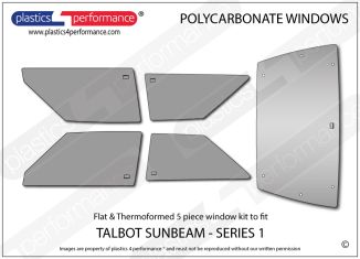 TALBOT - Sunbeam Series 1 - Lexan Polycarbonate window kit