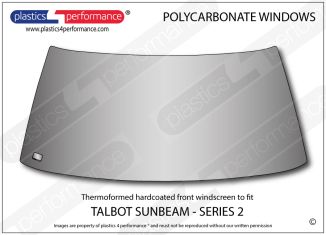 TALBOT - Sunbeam Series 2 - Hardcoated Lexan Polycarbonate front windscreen