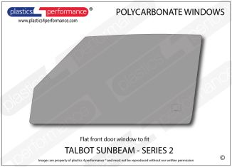 TALBOT - Sunbeam Series 2 - Lexan Polycarbonate left front door window