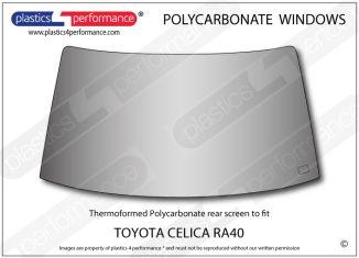 TOYOTA - Celica RA40 - Lexan Polycarbonate rear screen