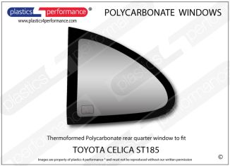 TOYOTA - Celica ST185 - Lexan Polycarbonate left rear quarter window