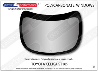 TOYOTA - Celica ST185 - Lexan Polycarbonate rear screen