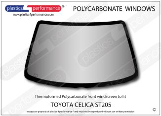 TOYOTA - Celica ST205 - Hardcoated Lexan Polycarbonate front windscreen