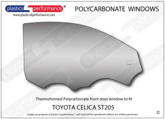 TOYOTA - Celica ST205 - Lexan Polycarbonate right front door window