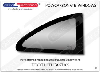 TOYOTA - Celica ST205 - Lexan Polycarbonate right rear quarter window