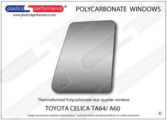 TOYOTA Celica TA64/ A60 - Lexan Polycarbonate right rear quarter window
