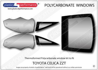 TOYOTA - Celica ZZT - Lexan Polycarbonate window kit